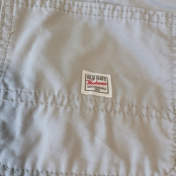 Old Navy Workwear Cargo Pants 32x32 Straight NWT Light Khaki 100% Cotton - Picture 6 of 11